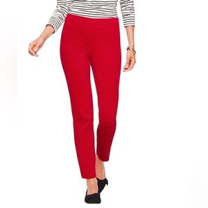 Talbots Slim Ankle Pant Red Velvet NWT